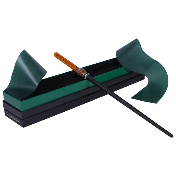 Harry Potter The Locket of Slytherin Wand - 14.5 Collectible Wizard Wand - Emerald Jewel & Deluxe Display Box - Inspired by Salazar Slytherin - Ideal for Fans & Collectors - Not a Toy