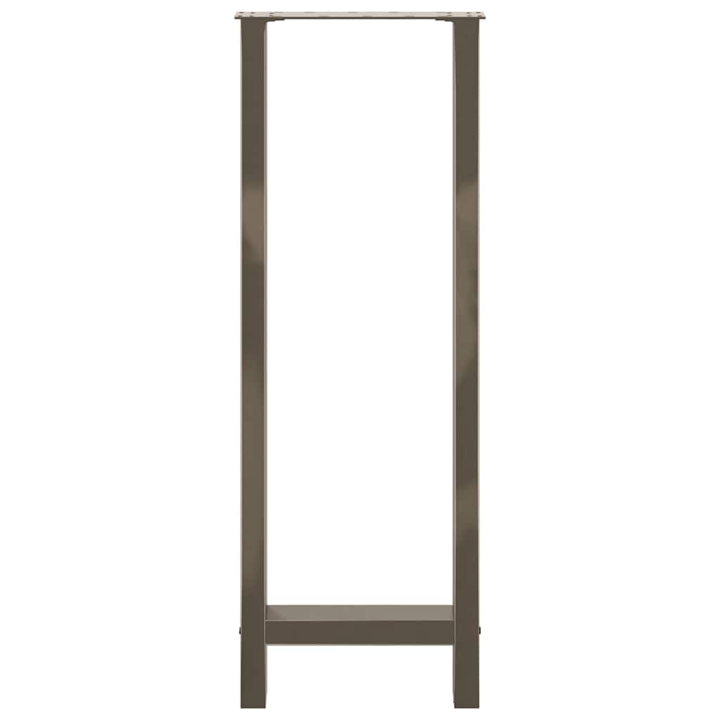 vidaXL Patas para Mesa de Bar de Acero Natural (2 Unidades, 50 x 110-111 cm)