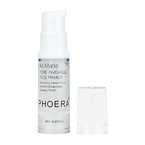 Phoera Face Primer Invisible Pores Base Oil Control Added vitamins Makeup Base Pore Filler Moisturiser Matte Finish Long Lasting Makeup Skin Pore Minimizer UK Cosmetics AquaPurity 6ml… Cover
