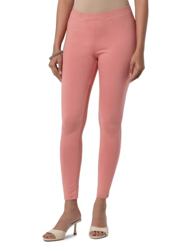 Image of W for Woman Women's Regular Fit High Rise Coral Cotton Jersey Tights