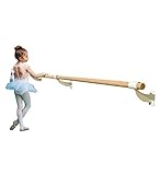 Athletic Bar Single Bar Fixed Height Wall Mount Ballet Barre System Traditional Wood, 3 FT to 40 FT Long, 2.0