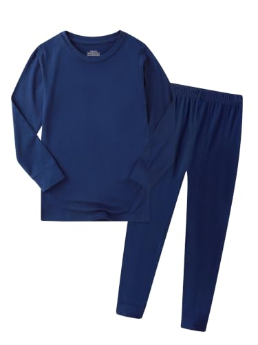 Image of BABY 2T-10Y Toddler Kids Girls Boys Soft Comfy Viscose 2pcs Set Long Sleeve Plain Shirts and Pants Sets