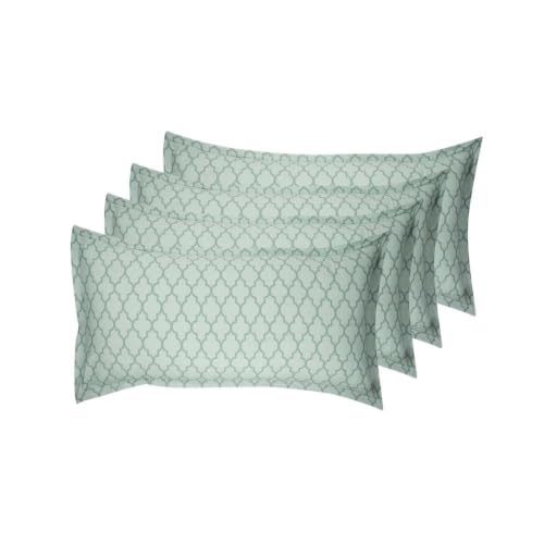 Image of Wakefit 100% Cotton Pillow Cover Set of 4 | 200 TC Soft & Breathable Pillow Cases | Standard Size 18 x 27 Inch | Skin Friendly, Durable & Gentle Machine Washable | Booke