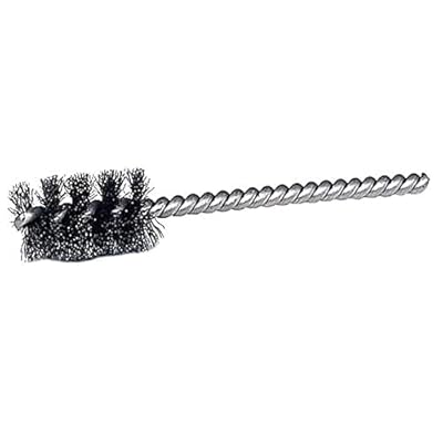 Weiler 21082 38 Power Tube Brush, .004 Stainless Steel Wire Fill, 1 Brush Length, Made in the USA Pack of 10
