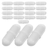 LRXIYODE 20 Stück 20 Stück Magnetrührstäbe Kunststoff Klein 20mm X 6mm Geräuschloser Labor Rührstab für Flüssigkeiten Hitzebeständig Magnetmischer Zubehör