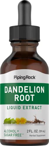 Piping Rock Dandelion Root Extract Liquid 2 Fl Oz | Alcohol Free Drops | Sugar Free Supplement, Non-Gmo #TOP7