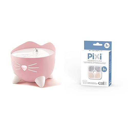 Bebedero fuente para gatos para evitar problemas urinarios con filtros Pixi