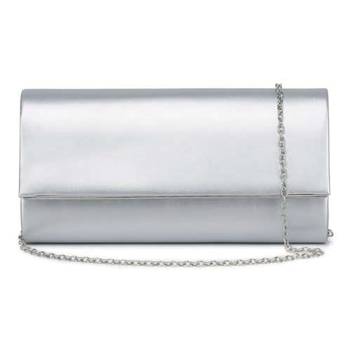 Image of DETARA Women Evening Bag Vegan Leather Clutch Purse Shoulder Crossbody Envelope Bag for Party Wedding Prom Bridal