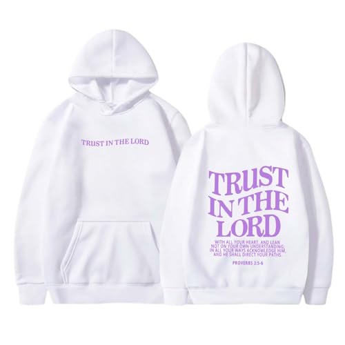 Sudadera con capucha reversible de manga larga para mujer, con bolsillos, forro polar, Blanco, XL