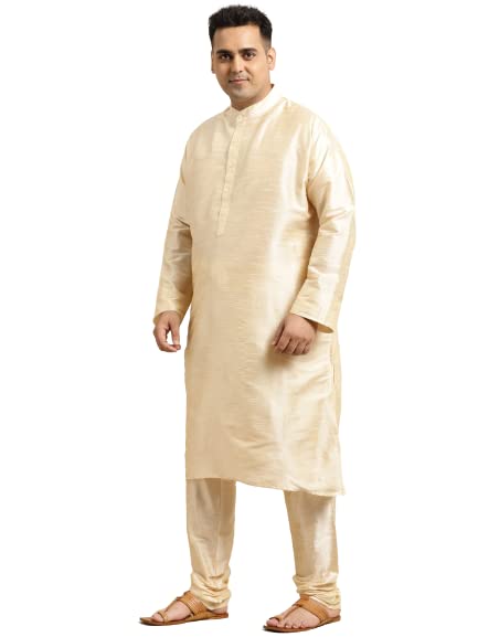 Image of SOJANYA (Since 1958, Men's Silk Blend Grey Kurta Pyjama & Silk Blend Jacket Combo