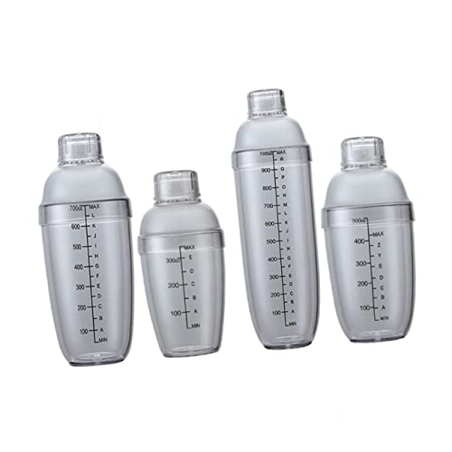 PRETYZOOM Criba Vibradora Set De Coctelera Transparente Escala Clara 350ml-1000ml Ideal Para Vino Bebidas Bar Segura y Reutilizable