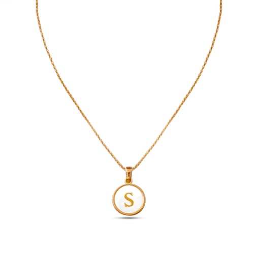 Image of Rubans Demi Fine Stainless Steel Alphabet Pendant CZ Gift for Women & Girls