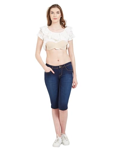 Image of KRAUS JEANS Women's Slim Fit Mid-Rise Capri Length Jeans (WC-101)