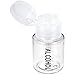 PANA Professional Labeled Push Down Liquid Pumping Bottle Dispenser (3.3 oz, Clear w/Alcohol Imprinted)