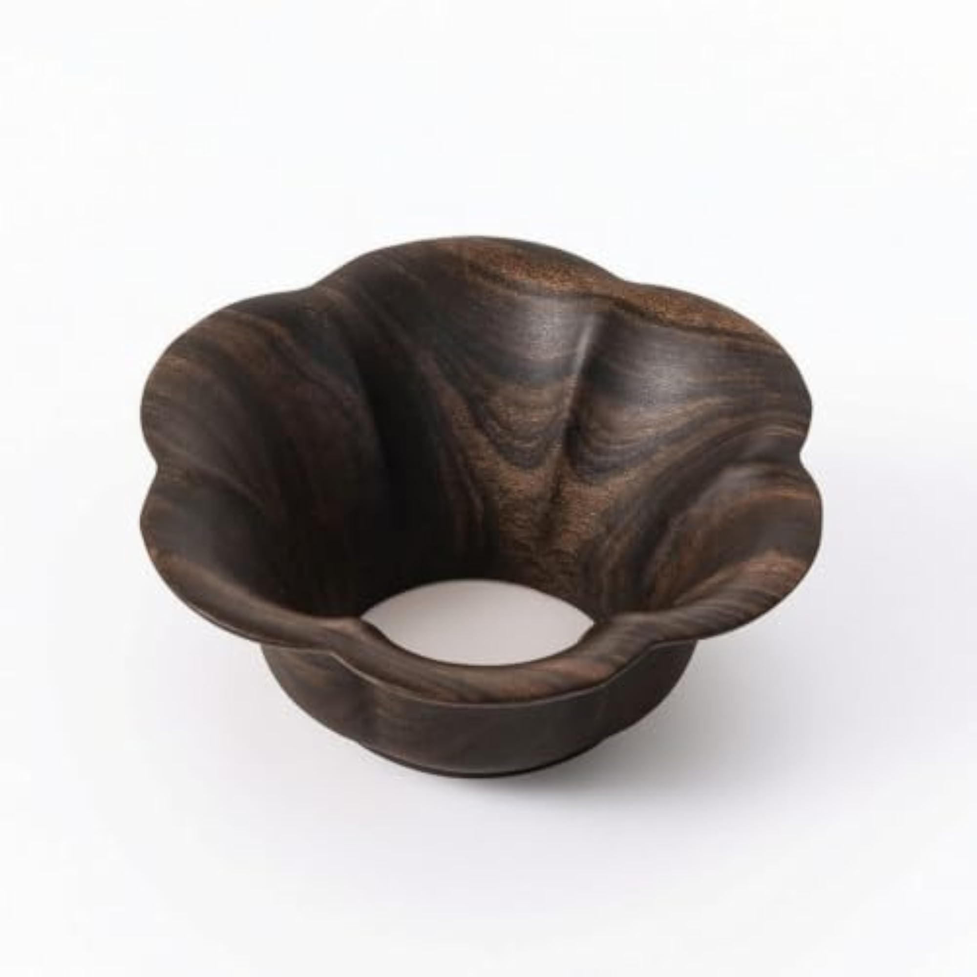 Woodgrain Wooden Tea Strainer, Petal Shape Design