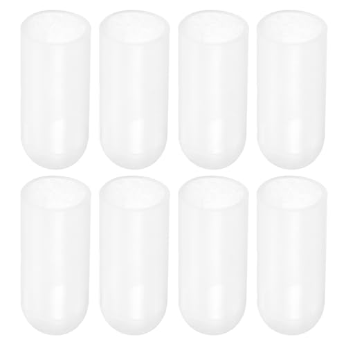 Image of uxcell 8Pcs Silicone End Caps, 16mm(5 /8 inch) ID 38mm(1-1 /2 inch) Height Round Rubber Elastic Screw Thread Protectors Flexible Screw Bolt Covers Caps for Metal Tube Rod Bolt, Clear