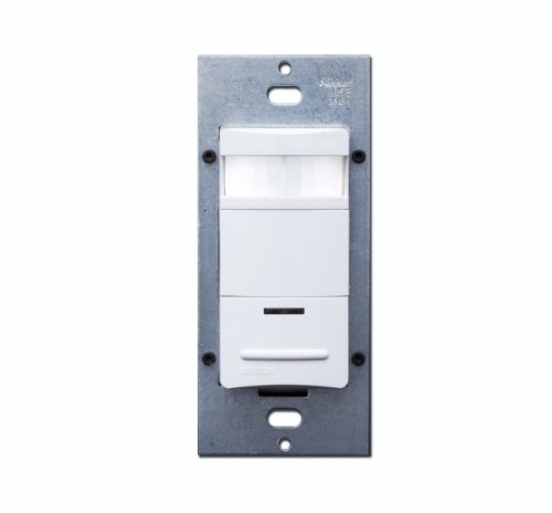 Leviton OSSNL-IDW180 Degree, 1200 Square Foot Coverage Decora Passive Infrared Wall Switch Occupancy Sensor, LED Adjustable Night Light, White