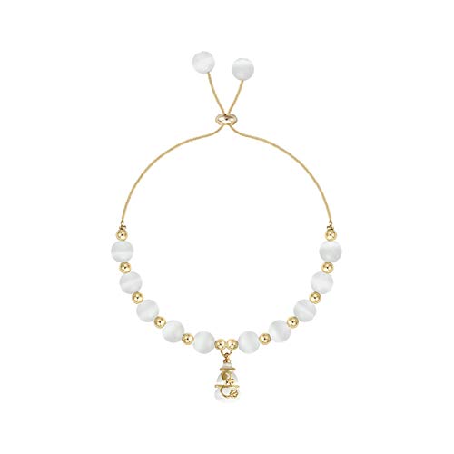 14k echtes Gold galvanisieren feng Shui natürlicher Opal sicherer kürbis Armband Exquisite handgefertigte Mode Gute glück heilung wechselt justierbare schmuck Frauen,26cm Cover