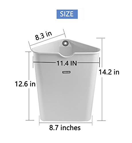 Set 2 Canecas triangulares ahorradoras de espacio 2.6 gal miniatura 2