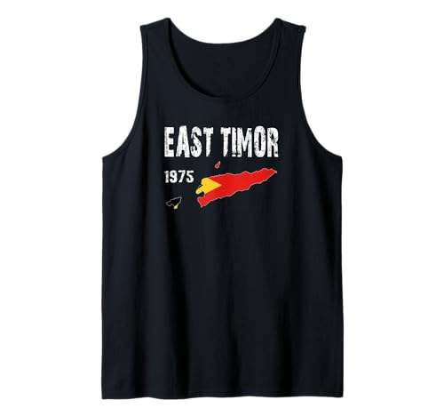 Timor Oriental Mapa Bandera EST. Camiseta sin Mangas