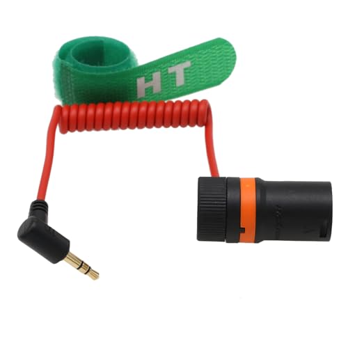 HangTon Cable de audio de 3,5 mm Mini Jack a XLR de 3 pines para micrófono BOYA Rode Wireless GO II a Sony FX9 FX3 Canon Cámara Mixer Grabadora, ángulo recto macho rojo trenzado 50 cm - imagen 5