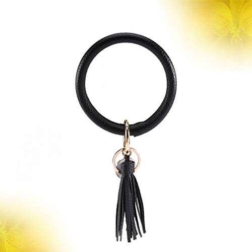 HEALLILY Sleutelhanger Armband Lederen Polsbandje Sleutelhanger Lederen Bangle Armband O Ring Sleutelhangers voor… - Image 8