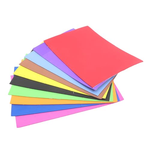 Operitacx Self-Adhesive Eva Foam Sheets 10 Pack A4 12X8 Inch Colorful Craft Foam Paper for Kids DIY Art Projects School Activities