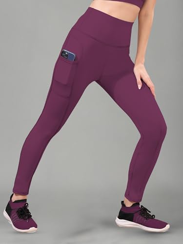 Image of Women High Rise Gym Wear Tights Stretchable Yoga Pants Fitness Leggings Gym Pants Multipurpose Slim Fit Track Pant Workout Active Wear Lower