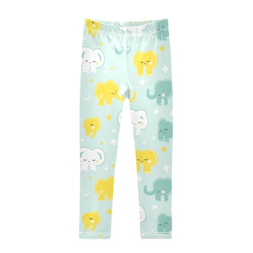 Animal Cartoon Elephant Girls Casual Leggings for Kids Printed Long Pant Bottoms Stretch and Soft