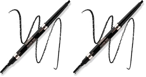 Image of INSIGHT Smudge Free Eyebrow Pencil with Spoolie | Matte Finish | Long Lasting & Waterproof | For Indian Skin Tones | 30gm | Shade: Black (Pack of 2)