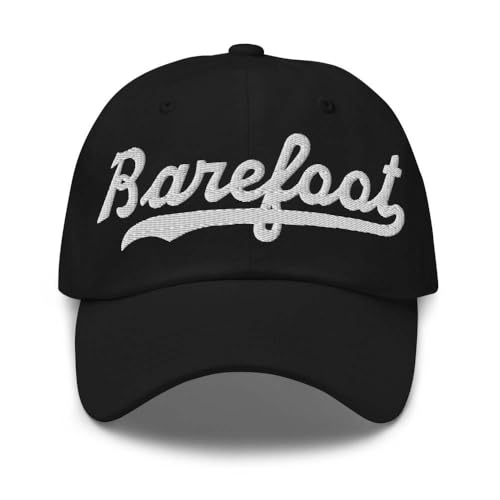 Gorra de béisbol Barefoot ajustable unisex negra miniatura 1