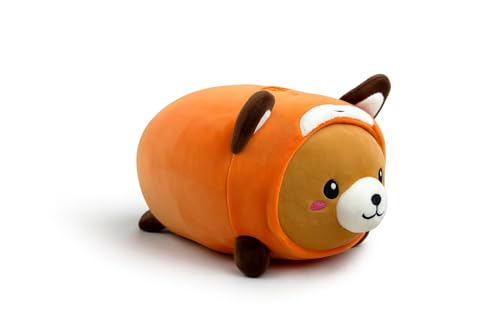 Generisch Oso de peluche con disfraz de panda de 30 cm – Peluche de panda rojo, oso de peluche, regalo para niños y amantes de los animales