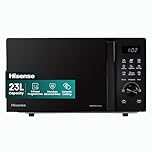 Hisense H23MOBSD1HUK 23 Litre 800W electronic Microwave with Auto Defrost, Digital Display, Smart Cook, Multi level cooking and Easy Clean- Black