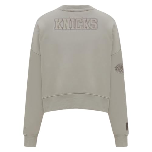 Pro Standard WOMENS NBA NEW YORK KNICKS NEUTRAL CREWNECK SWEATSHIRT TAUPE M by Pro Standard - Used condition - Image 3