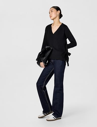 Image of Rent The Runway Pre-Loved Black Tie Side Sweater