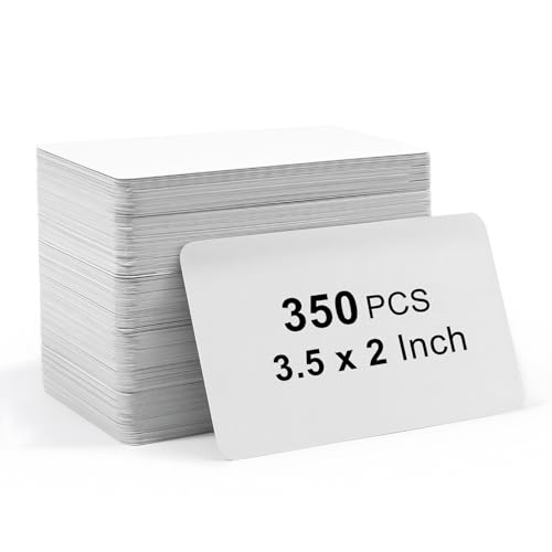 Petites cartes vierges blanches de visite Coideal en lot de 350 pièces pour notes 8,9x5,1 cm