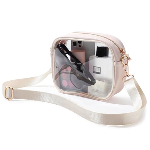Image of TOBVZOO Clear Bag Stadium Approved, Crossbody Transparent Bag for Concerts Sports Events, Purses for Men & Women