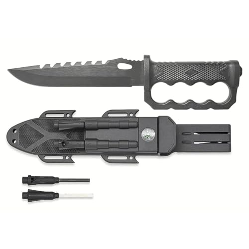 Faca Tática Militar Esportiva Caça Mergulho Pesca Com Bainha Búss...