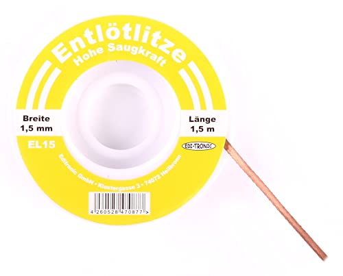EDI-TRONIC alambre para desoldar cobre de alta absorción de 1,5mm Cover