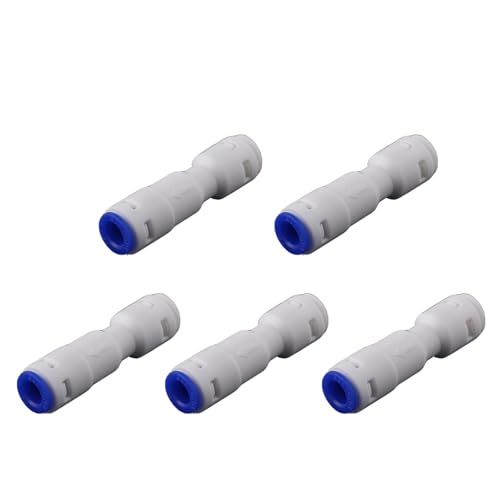5-Pack Push to Connect One Way Check Valve for Reverse Osmosis Water Filter, Easy Installation, Durable One-Way Valve (1/4)