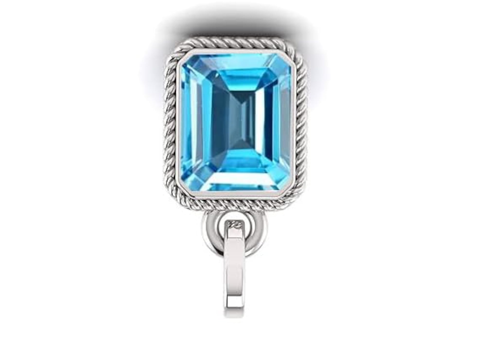 Quality Blue Topaz 6.25 Carat Gemstone Pendant, Unisex