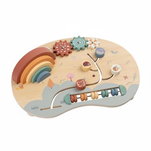 Tablero sensorial de madera infantil juguete didáctico de manipulación y motricidad