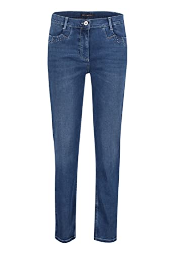 Betty Barclay Damen Skinny Fit-Jeans mit Strass 44, Blau
