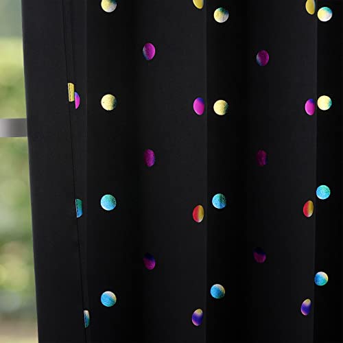 Black Blackout Window Curtains for Children 63