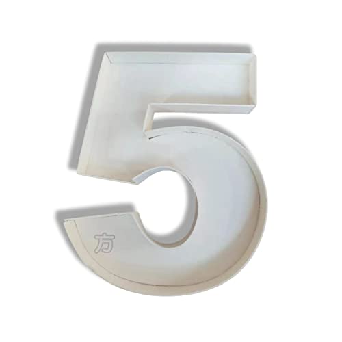 unfinished wood fillable number box 5, Hollowed Fillable Numbers Shape 0-9