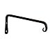 Achla Designs TSH-12 Straight Downcurled, 12-inch Wrought Iron Wall Bracket Hook, Black