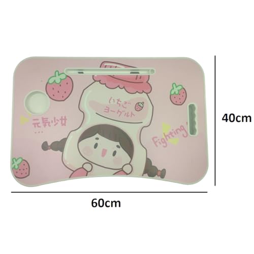 [Kadê] Mesa Infantil Dobrável Atividades Desenho Com Porta Copo Tablet - Rosa