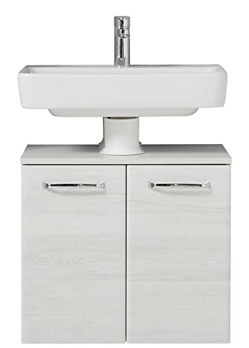 Pelipal Waschbeckenunterschrank Quickset 936 in Eiche Weiß quer Nachbildung, 60 cm breit | Waschbeckenschrank ohne Waschbecken mit 2 Türen Pelipal Waschbeckenunterschrank Quickset 936 in Eiche Weiß quer Nachbildung, 60 cm breit | Waschbeckenschrank ohne Waschbecken mit 2 Türen