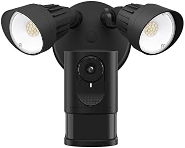 eufy security Floodlight Camera E with Built-in AI, 2K Resolution, 2-Way Audio, No Monthly Fees, 2000-Lumen Brightness, Weatherproof, Existing Outdoor Wiring and Weatherproof Junction Box Required