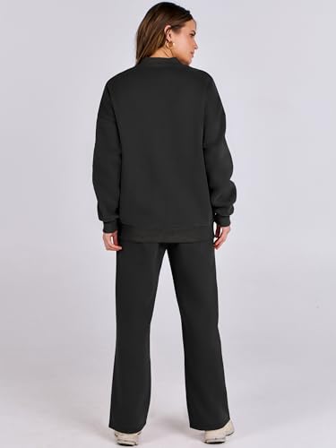 ANRABESS Women 2 Piece Outfits Lounge Set Oversized Zip Up Sweatshirt Jacket Sweatpant Matching Sweat Sets Winter Sweatsuits4